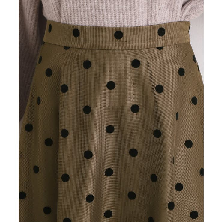 甘さを抑えて、品よく華やぐ メッシュフロッキードットスカート | grove | 詳細画像16 