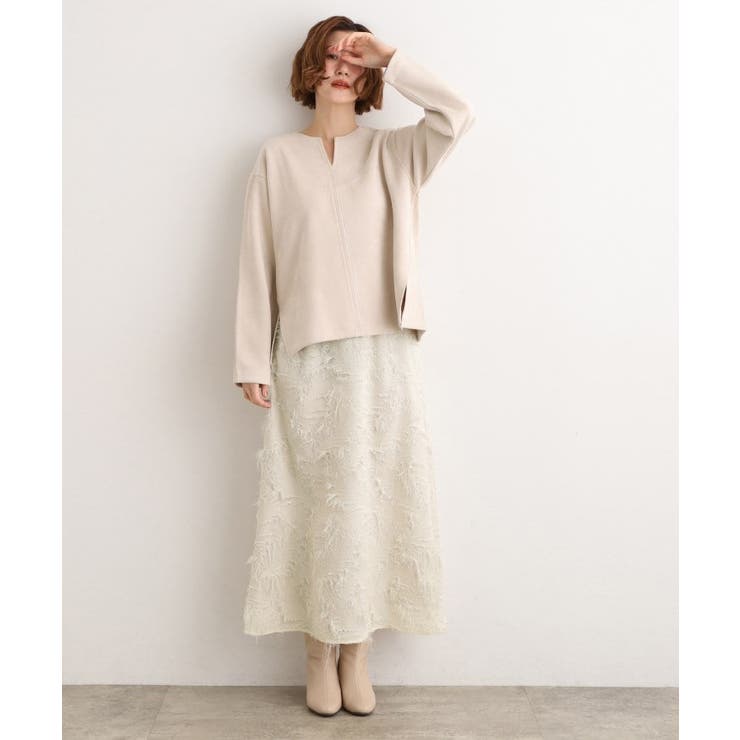 纏うだけで気分が華やぐ 主役級シャギースカート | grove | 詳細画像2 