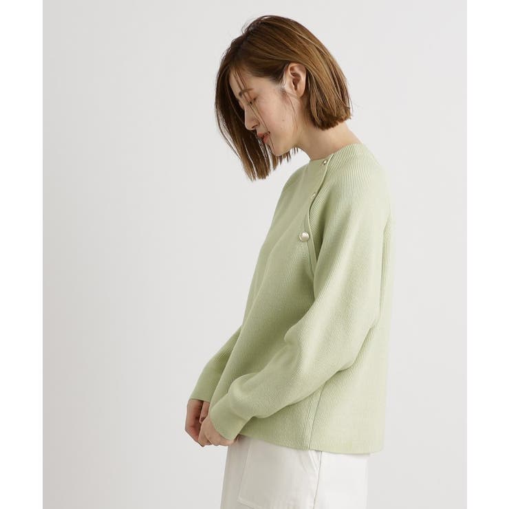 肩釦ラグランスリーブプルオーバー | grove | 詳細画像12 