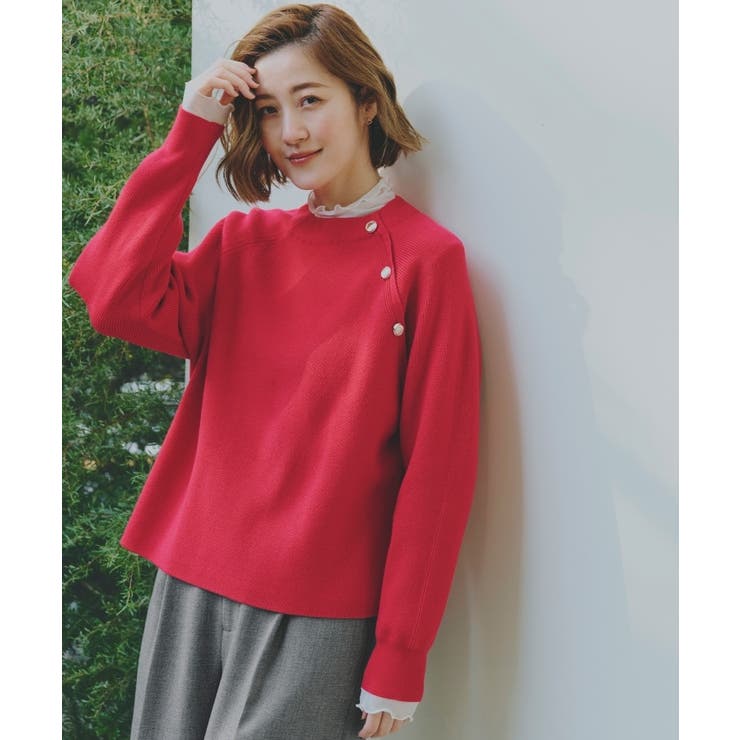 レッド(062) | 肩釦ラグランスリーブプルオーバー | grove
