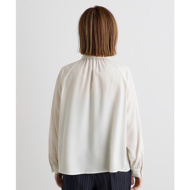 2WAYラグランスリーブボウタイブラウス | grove | 詳細画像21 