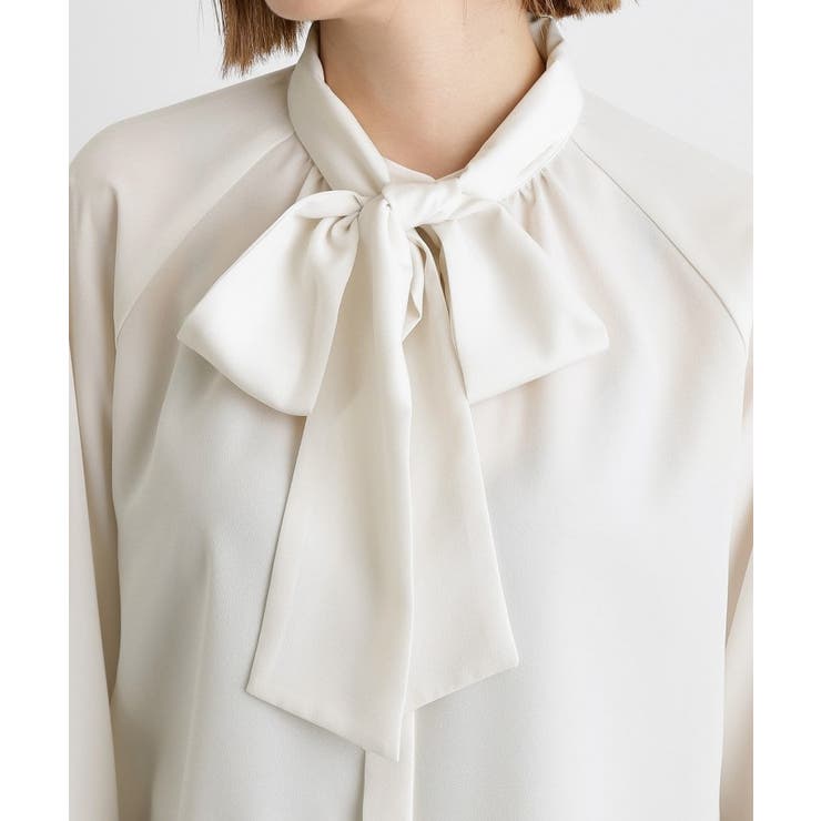 2WAYラグランスリーブボウタイブラウス | grove | 詳細画像22 