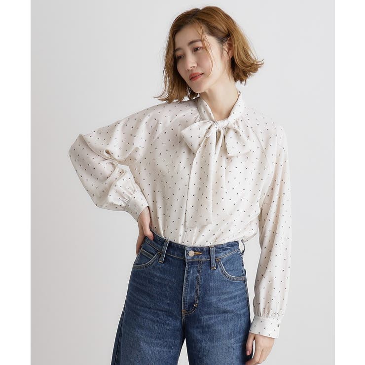 2WAYラグランスリーブボウタイブラウス | grove | 詳細画像10 