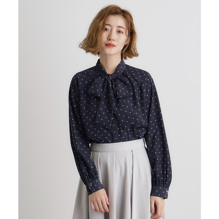 2WAYラグランスリーブボウタイブラウス | grove | 詳細画像15 