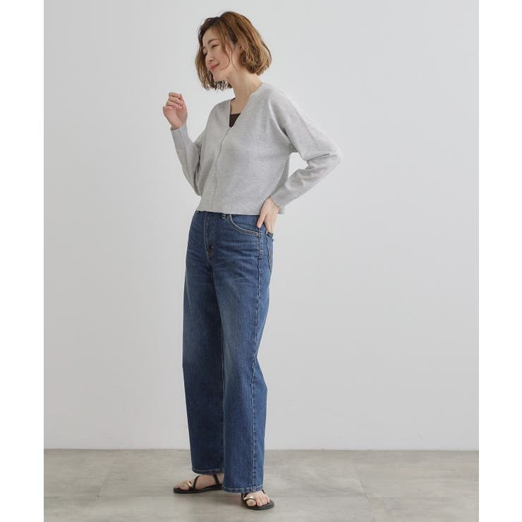 【洗える】シアーニットジップカーディガン | grove | 詳細画像7 