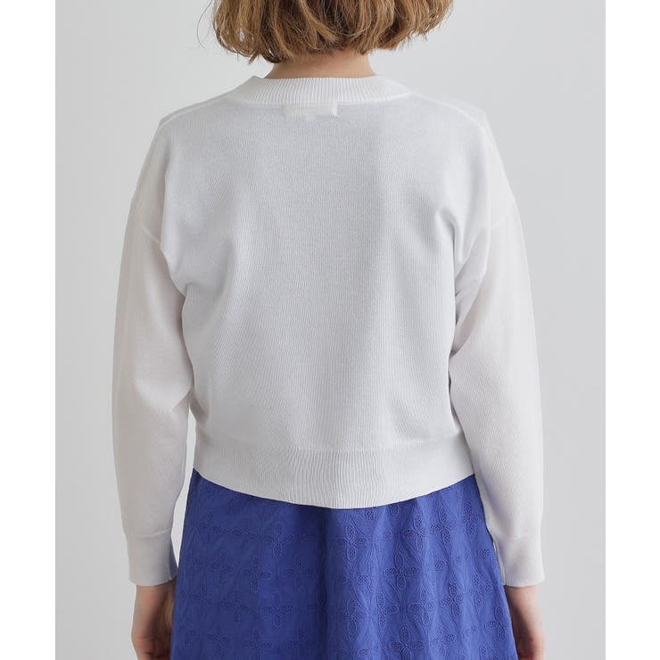 【洗える】シアーニットジップカーディガン | grove | 詳細画像16 