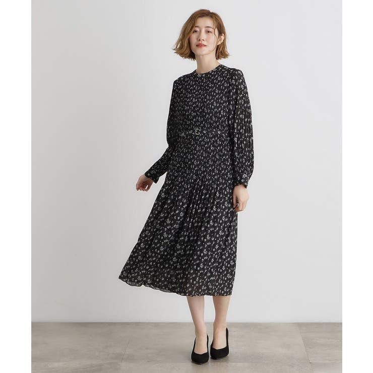 プリーツナローフレアワンピース | grove | 詳細画像8 