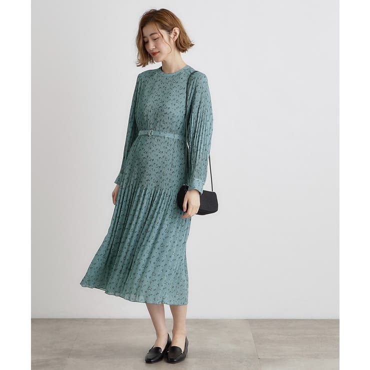 プリーツナローフレアワンピース | grove | 詳細画像12 