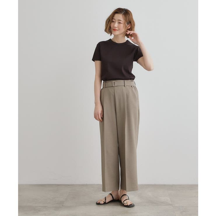 【夏に嬉しい機能付き】リネンライクベルトワイドパンツ | grove | 詳細画像6 