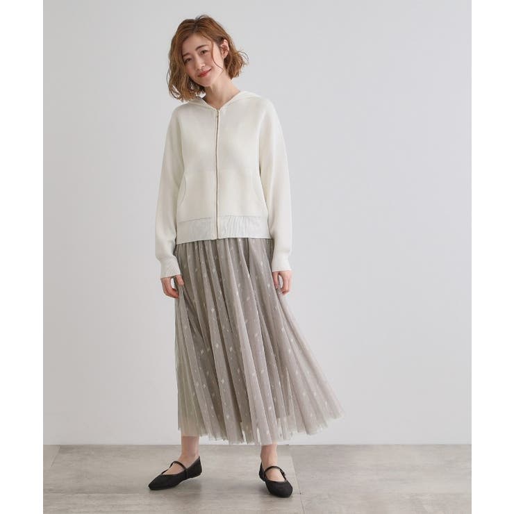 幾何柄チュールスカート | grove | 詳細画像11 