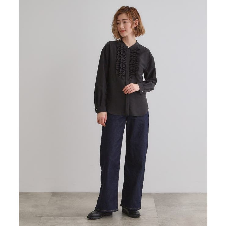 スパンビンテージフリルブラウス | grove | 詳細画像7 