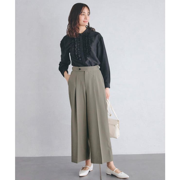 スパンビンテージフリルブラウス | grove | 詳細画像8 