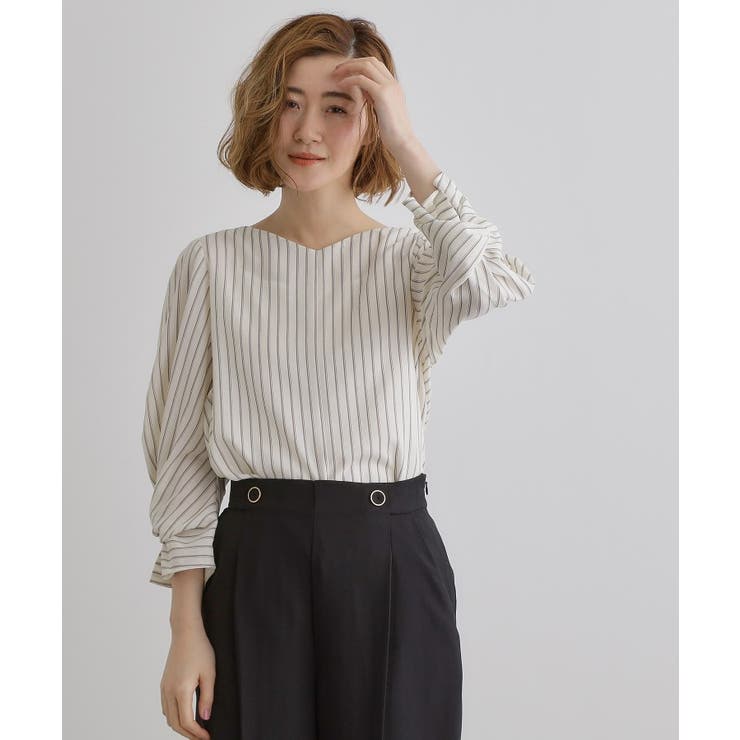 【毎日着たい】麻調メッシュ袖コンシャスブラウス | grove | 詳細画像11 