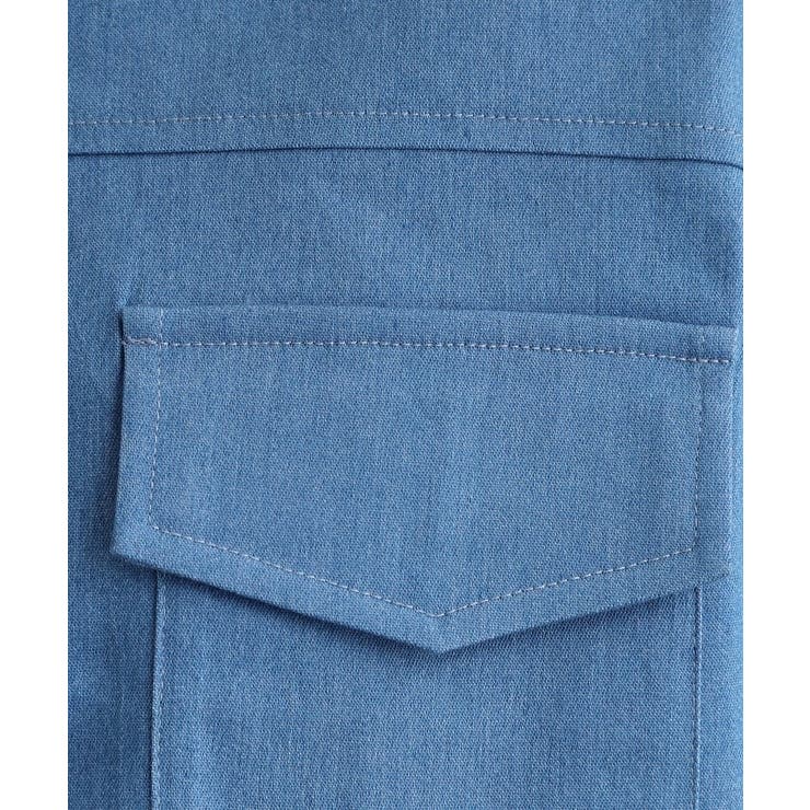 ライトデニムノーカラージャケット | grove | 詳細画像8 