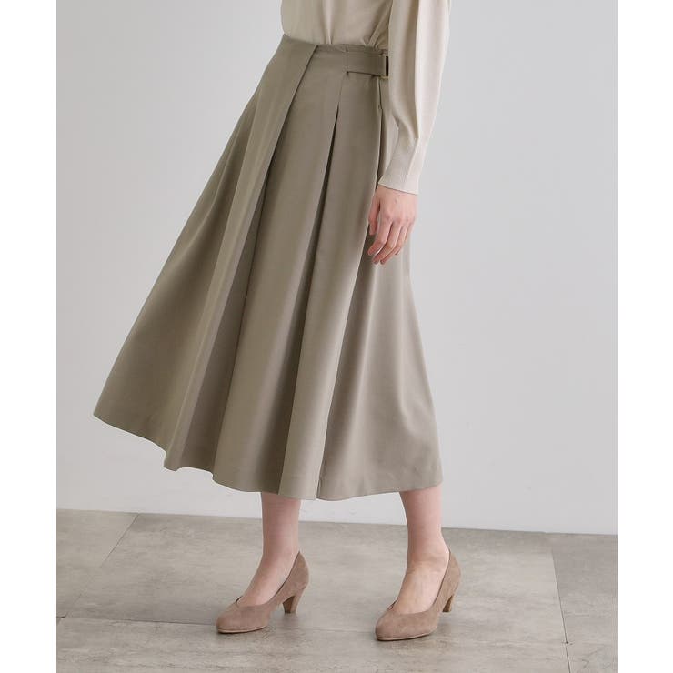 サイドベルトタックフレアスカート | grove | 詳細画像6 