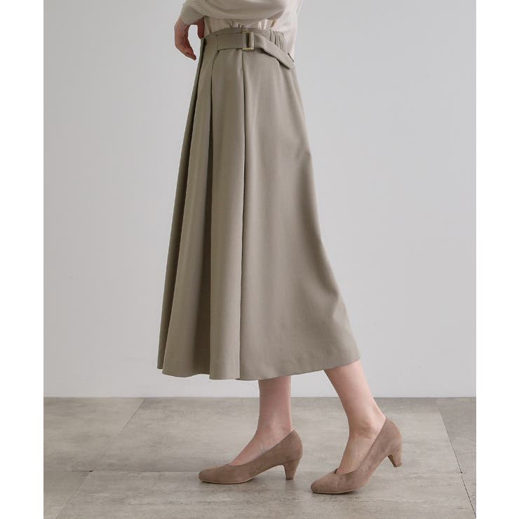サイドベルトタックフレアスカート | grove | 詳細画像16 