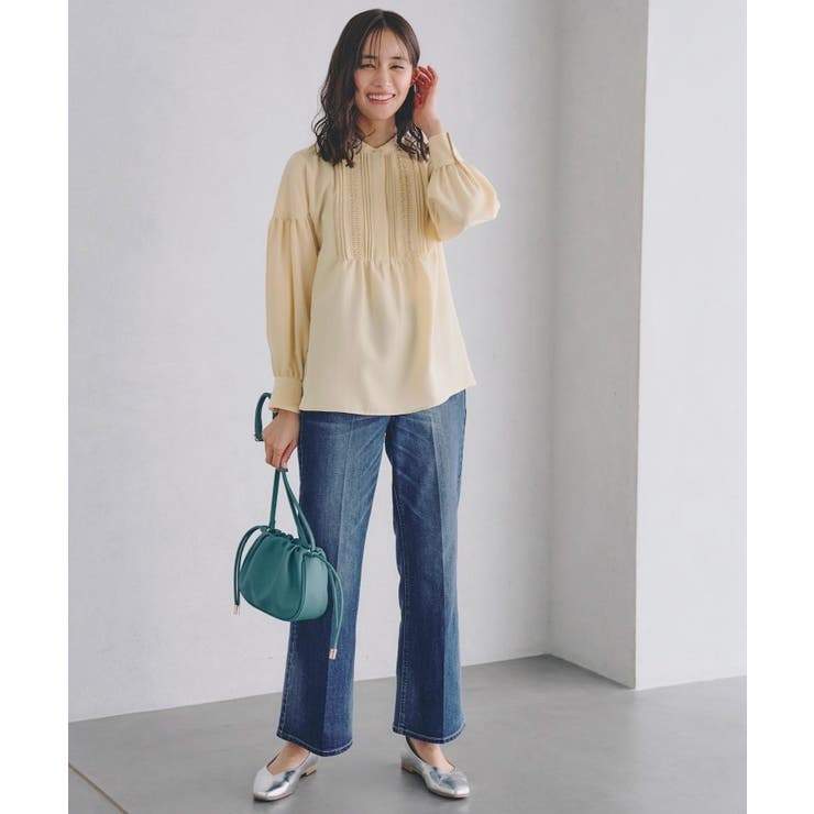 ピンタックボリュームスリーブブラウス | grove | 詳細画像12 