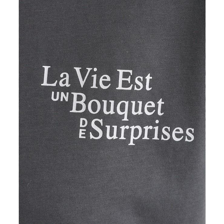 五分袖ロゴプリントTシャツ | grove | 詳細画像8 