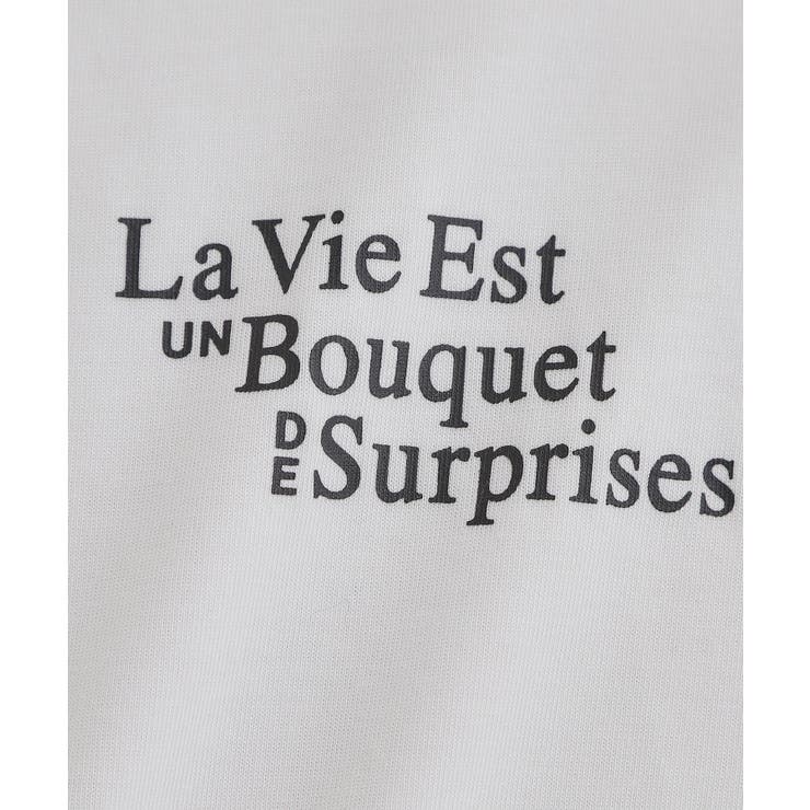 五分袖ロゴプリントTシャツ | grove | 詳細画像12 