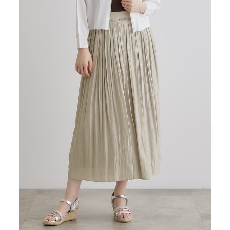 割線サテンギャザースカート | grove | 詳細画像6 