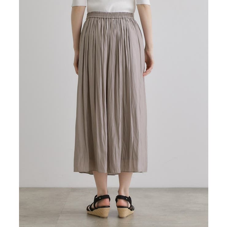 割線サテンギャザースカート | grove | 詳細画像17 