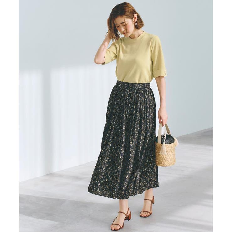 割線サテンギャザースカート | grove | 詳細画像13 