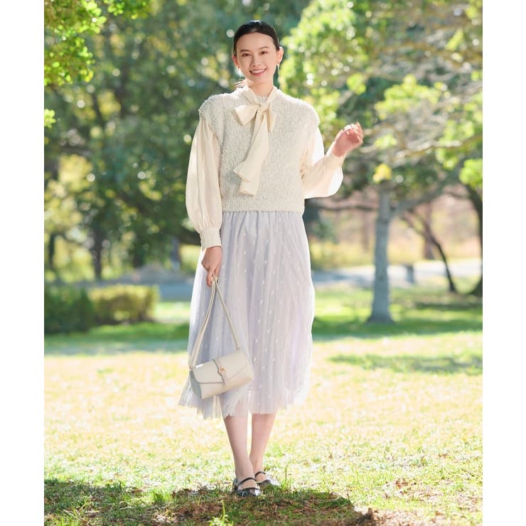 2WAYシアーボウタイブラウス | grove | 詳細画像24 