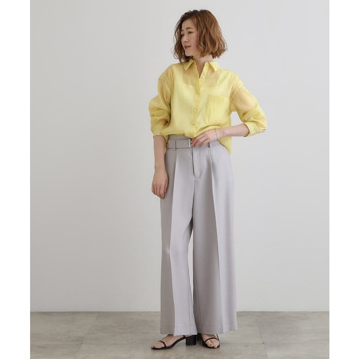 【大人の抜け感スタイル】ストライプアソートシアーオーバーシャツ | grove | 詳細画像8 