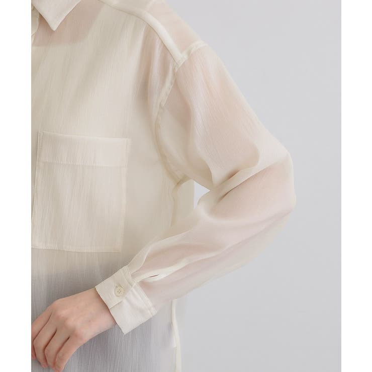 【大人の抜け感スタイル】ストライプアソートシアーオーバーシャツ | grove | 詳細画像24 