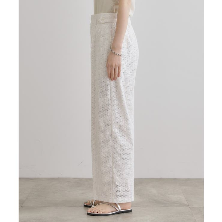 【レースの透け感が軽やか】エンブロイダリーレースワイドパンツ | grove | 詳細画像16 