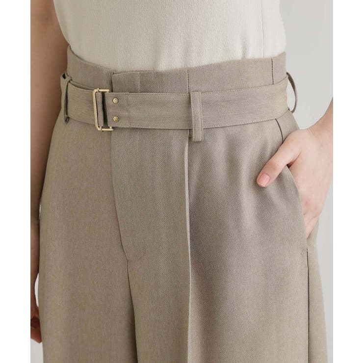 デニムライクベルト付きワイドパンツ | grove | 詳細画像18 