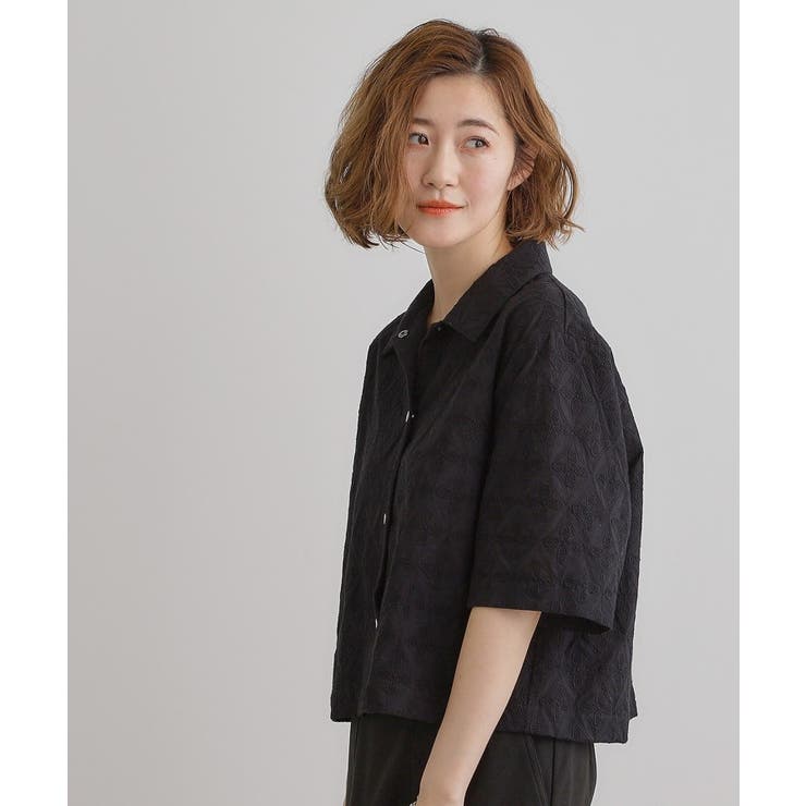 刺繍レースショートジャケット | grove | 詳細画像7 