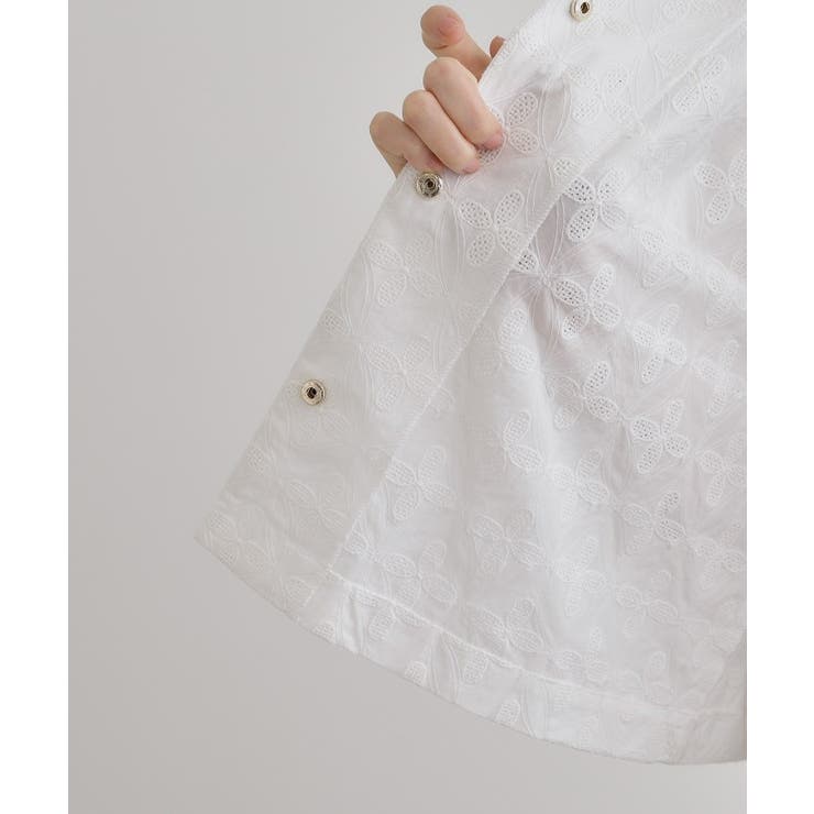 刺繍レースショートジャケット | grove | 詳細画像16 