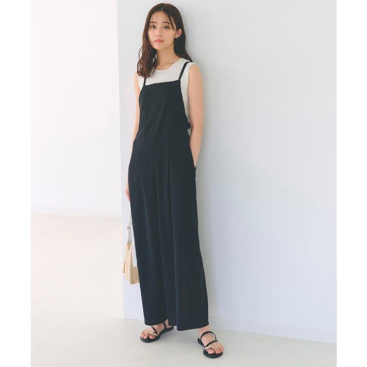 ブラック(019) | 一枚でこなれる、大人のイージーサロペット | grove