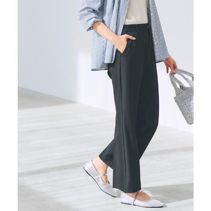 ブラック(019) | セミフレアパンツ | grove