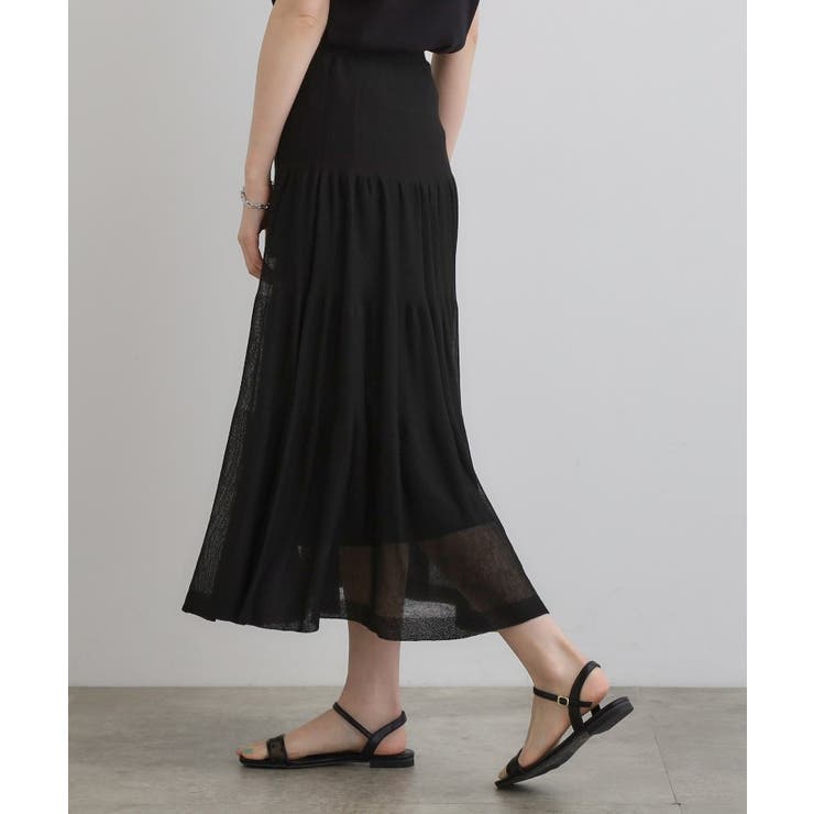 夏の華やぎティアードニットシアースカート | grove | 詳細画像1 