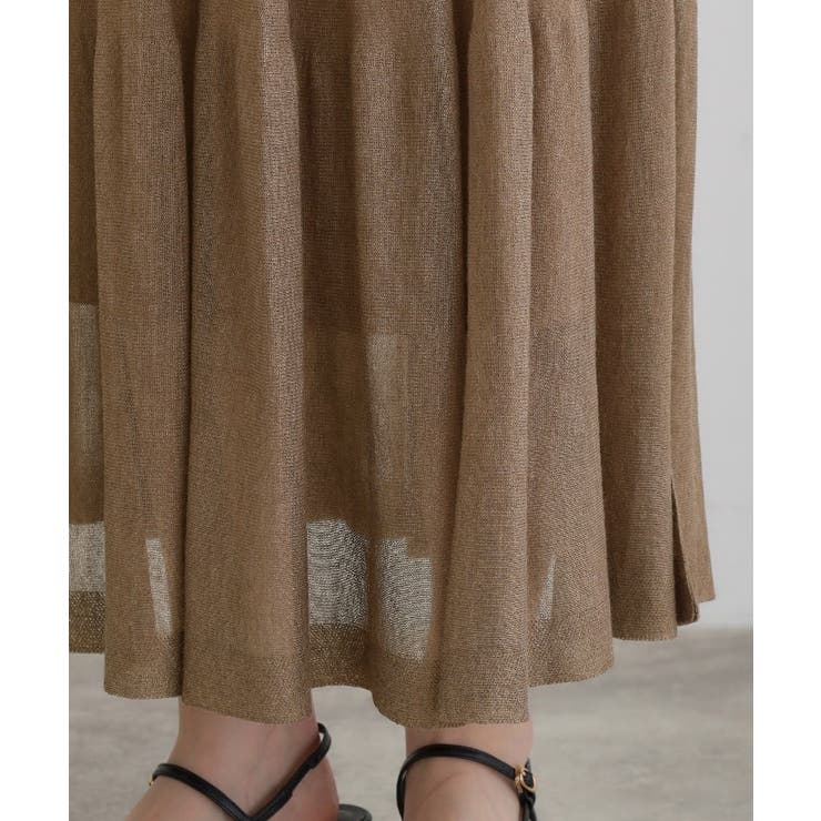 夏の華やぎティアードニットシアースカート | grove | 詳細画像19 