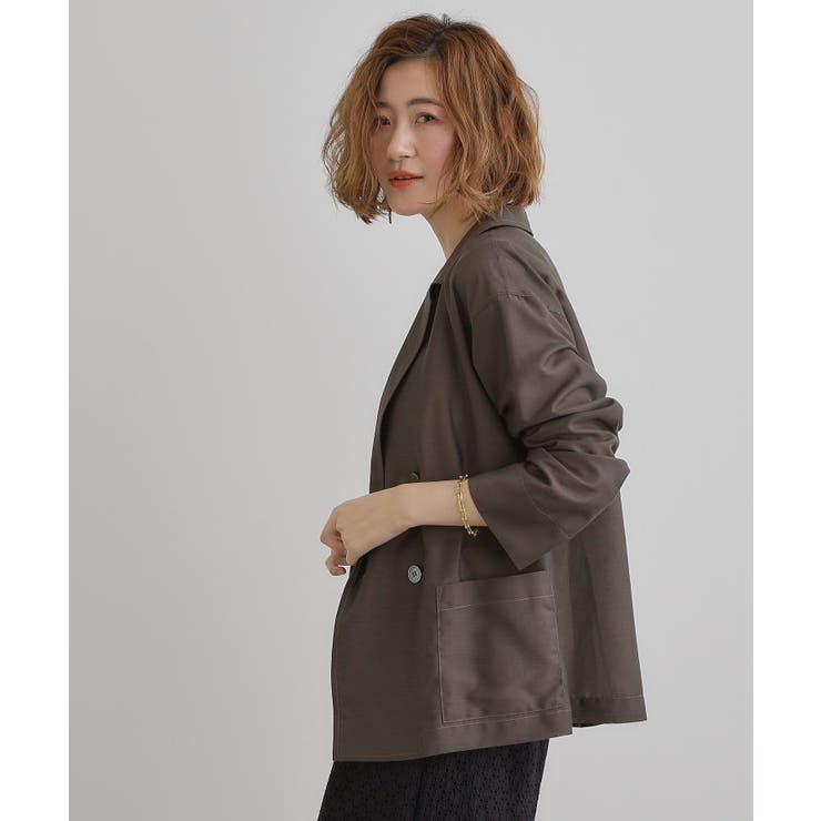 【洒落感際立つ羽織アイテム】シアーテーラードジャケット | grove | 詳細画像6 