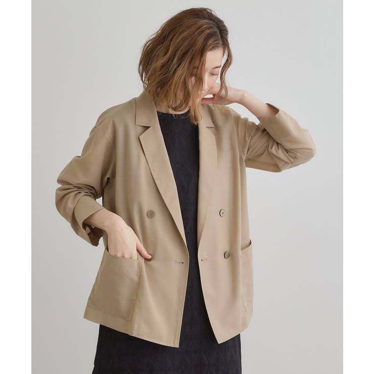 【洒落感際立つ羽織アイテム】シアーテーラードジャケット | grove | 詳細画像10 