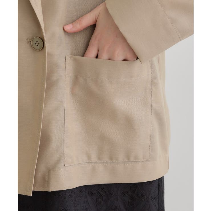 【洒落感際立つ羽織アイテム】シアーテーラードジャケット | grove | 詳細画像19 