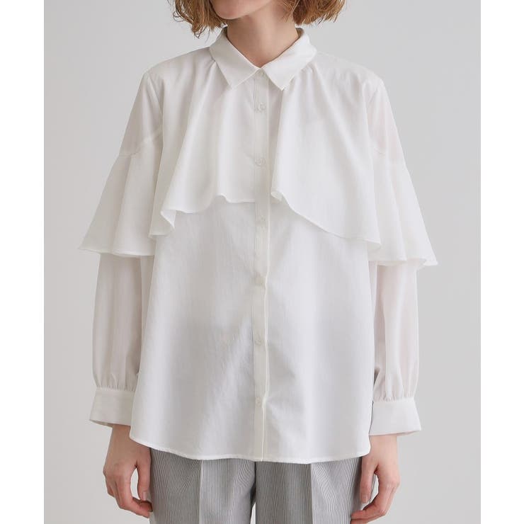 ケープフリルシャツブラウス | grove | 詳細画像14 