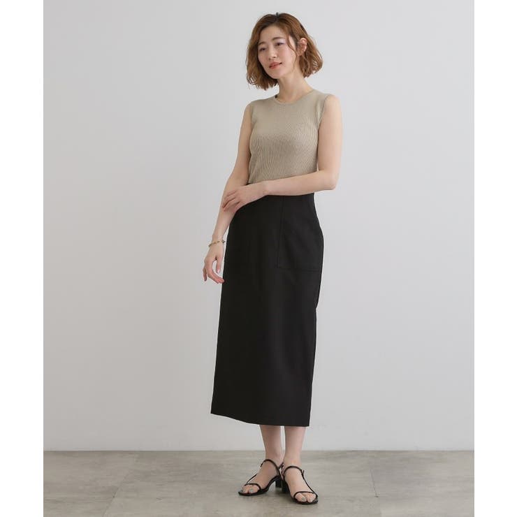 楽ちんときれいを両立 ハイパーナロースカート | grove | 詳細画像2 