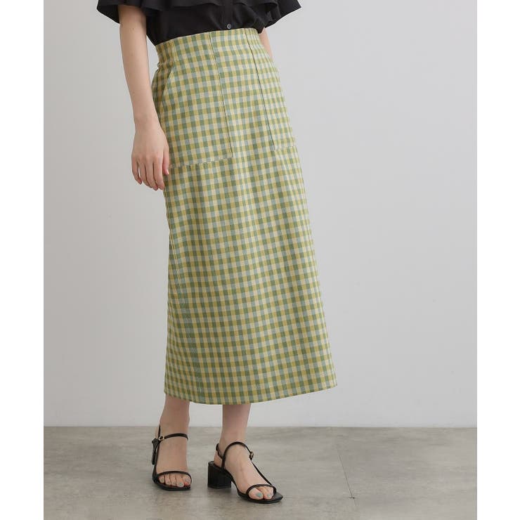 イエローギンガム(222) | 楽ちんときれいを両立 ハイパーナロースカート | grove