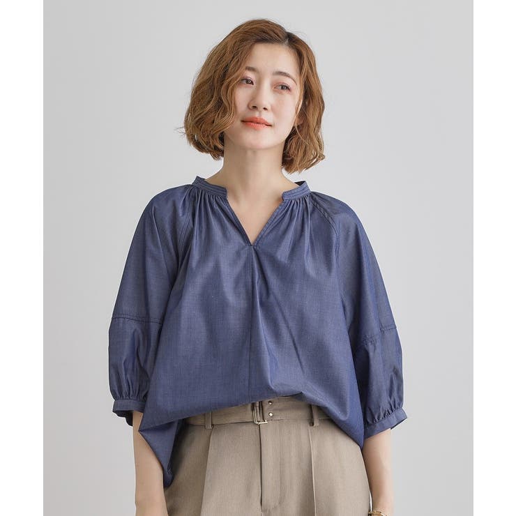 【夏に嬉しい機能付き】ランタンスリーブシャツブラウス | grove | 詳細画像10 