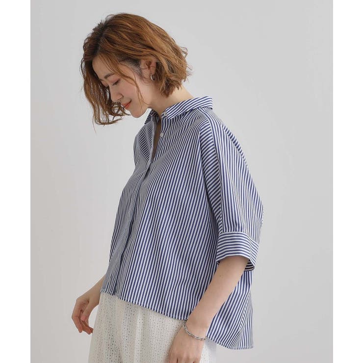 【夏に嬉しい機能付き】ドルマンクロップドシャツ | grove | 詳細画像21 