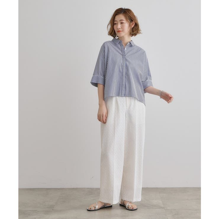 【夏に嬉しい機能付き】ドルマンクロップドシャツ | grove | 詳細画像22 