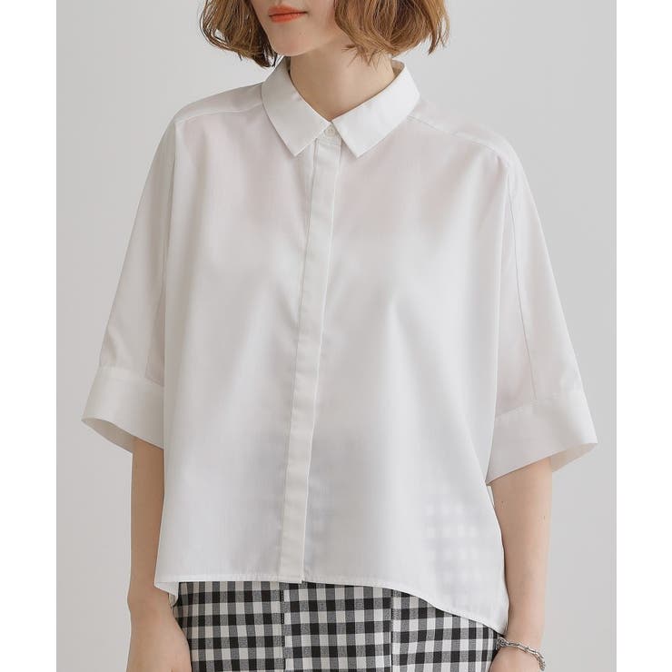 【夏に嬉しい機能付き】ドルマンクロップドシャツ | grove | 詳細画像25 