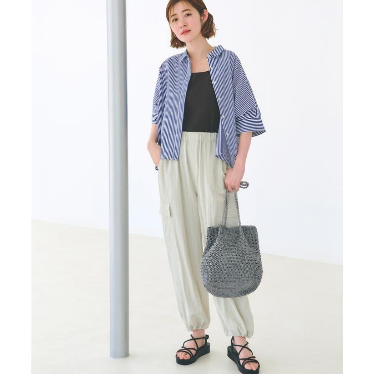 【夏に嬉しい機能付き】ドルマンクロップドシャツ | grove | 詳細画像23 