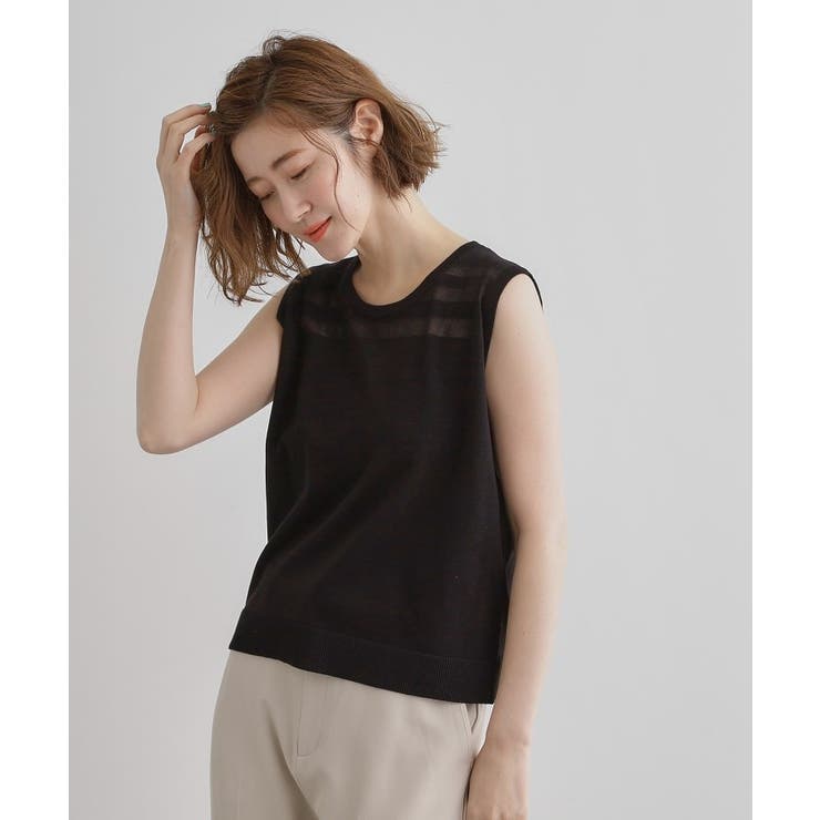 【雑誌掲載】シアー素材使いアンサンブルニット | grove | 詳細画像11 