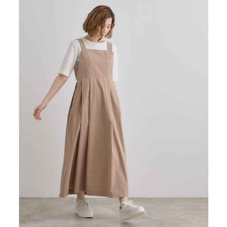 キャメルブラウン(041) | 【雑誌掲載】シルエットが映える洗練ジャンパードレス | grove